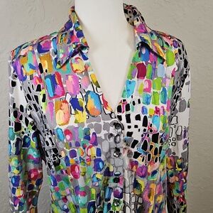 SNOSKINS Womens Colorful Tunic, Size Large